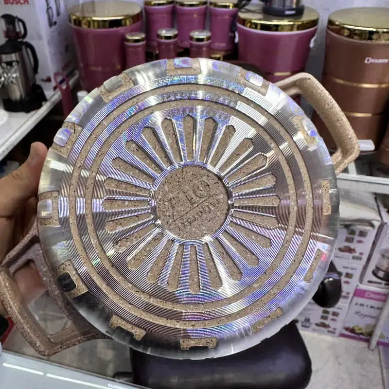 ضخامت سرویس قابلمه گرانیتی زیو مدل Z7140 ده پارچه