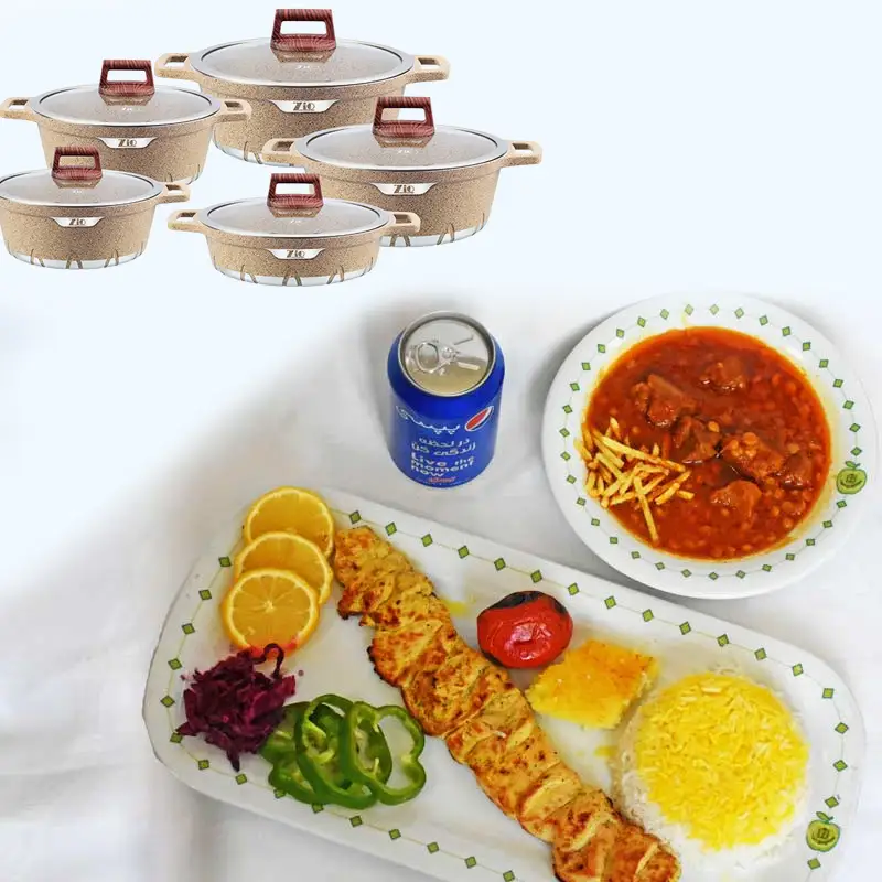 مزایای سرویس قابلمه 10 پارچه برند زیو سری آمبر مدل Zio Z-7140