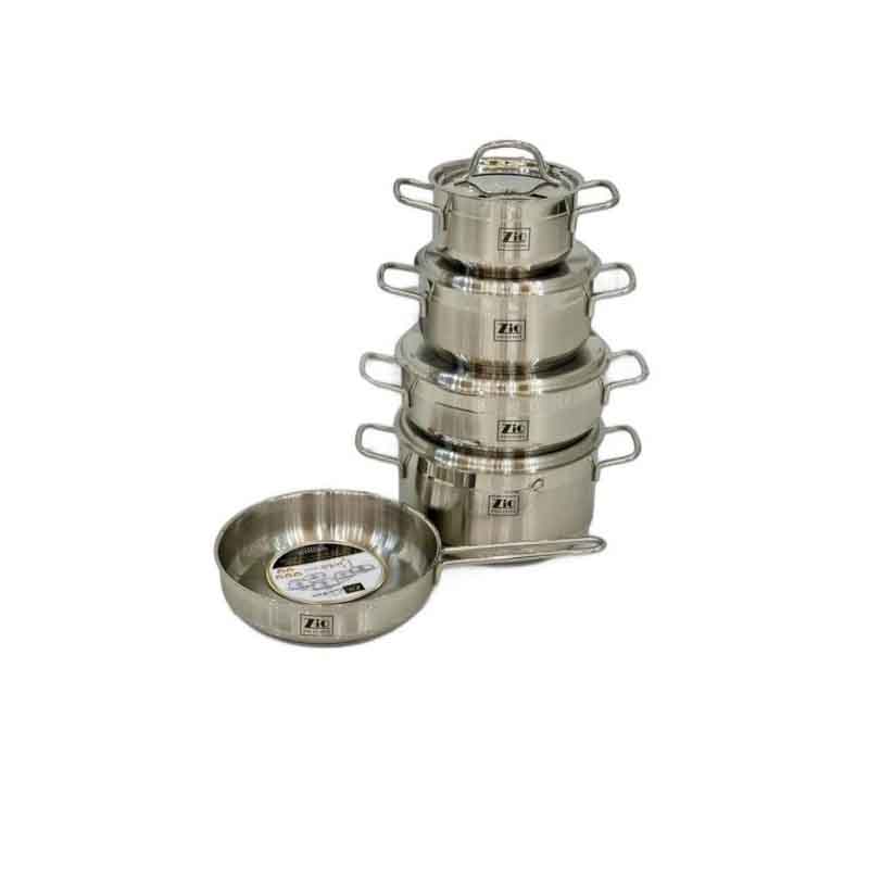 سرویس قابلمه 9 پارچه زیو تمام استیل مدل ZCS-1360