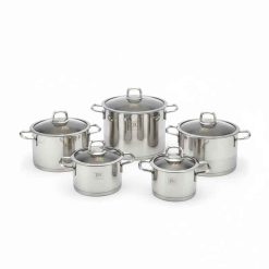 سرویس قابلمه استیل زیو 10 پارچه مدل ZCS-1320