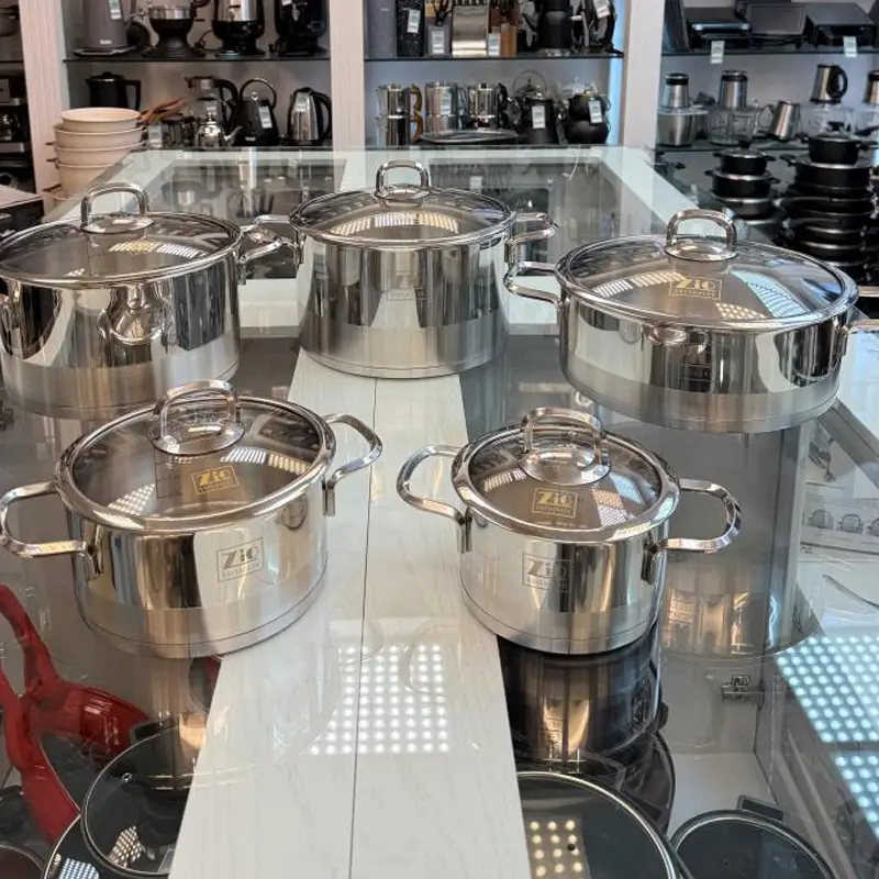 تعداد سرویس قابلمه استیل زیو 10 پارچه مدل ZCS-1320