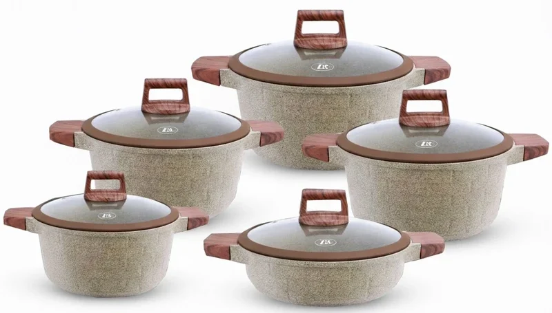 سرویس قابلمه ۱۰ پارچه گرانیتی زیو مدل ZCS-8540