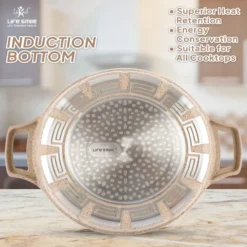 کف سرویس قابلمه گرانیتی لایف اسمایل مدل FLHM-S-GL10