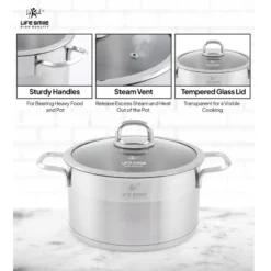 دسته سرویس پخت و پز 6 پارچه لایف اسمایل مدل LIFEP12-6