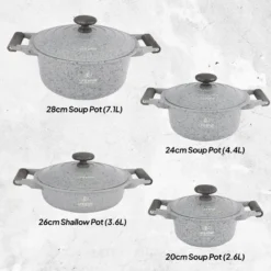 قیمت سرویس قابلمه 8 پارچه گرانیت لایف اسمایل P20SF