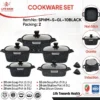 ظرفیت سرویس قابلمه 10 پارچه مربع گرانیتی لایف اسمایل SPHM-S-GL-10